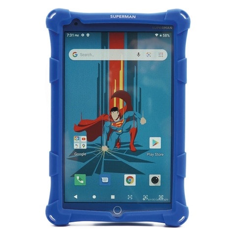 Touchmate Superman Tablet 8-Inch 2GB RAM 32GB Wi-Fi+Cellular Blue With Case