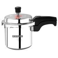 Geepas GPC328 10L Aluminium Pressure Cooker, Multi-Safety Device with Cool Touch Handles and Safety Valves, For Gas &amp; Solid Hotplates