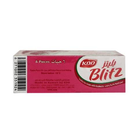 KDD Blitz Vanilla Ice Cream With Raspberry 62.5ml&times;6