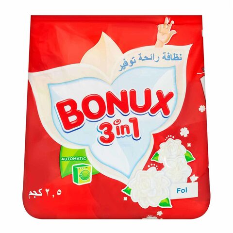 اشتري بونكس مسحوق غسيل اتوماتيك برائحة الفل - 2.5 كجم في مصر