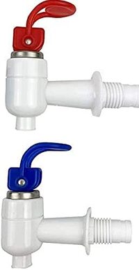 Abbasali 2 Pcs Sets Water Cooler Faucet, Plastic Water Dispenser Tap, Water Bottle Jug Spigot Spout Valve Replacement Parts, Hot And Cold Internal Thread