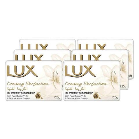 Lux Creamy Perfection Bar Soap 120g x Pack of 6