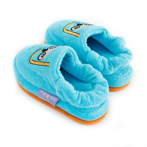 Milk&amp;Moo Kids Slippers, %100 Cotton, Bath House Sleepers For Kids, Non Slip Soft Sole, With Elastic Band, Lightweight, Breathable, Designed For Indoor Use, For Boys and Girls, 5-6 Years Old