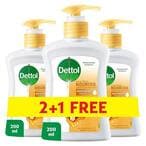 Buy Dettol Nourish Anti-Bacterial Hand - 200 ml - 2+1 Free in Egypt