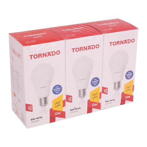 تحسن بالنسبة الى السلاسل الزمنية  Buy Tornado BW-W12L Warm Light Bulb LED Lamp, 12 Watt, White Light - 3  Pieces Online - Shop Home & Garden on Carrefour Egypt
