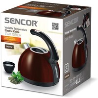 Sencor 1.5L LED Display Electric Kettle with Electronic Temperature Control, Metallic Brown