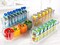 Atraux Pack Of 12 Multi-Purpose Narrow Refrigerator Storage Bins, Transparent Containers For Home &amp; Office