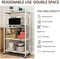 Foldable Storage Shelves, Stand Folding Metal Shelf with Caster Wheels Heavy Duty Shelving Unit Floor-standing for Garage Kitchen Home Closet Office , No Assembly Needed (White, 4-Tier)