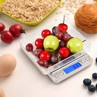 Generic Digital Kitchen Scale 3000G/ 0.1G, Pocket Food Scale 6 Units Conversion, Gram Scale With 2 Trays, Lcd, Tare Function, Jewelry Scale For Jewlery, Food, Cooking, Nutritions