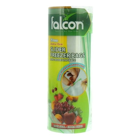Falcon Slider Freezer Bags Clear 15cmx20