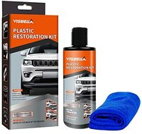 VISBELLA &reg; DIY Plastic &amp; Trim Restoration Kit restore the original luster of the plastic and rubber parts such as the bumper the door and the instrument panel cleaning decontamination glazing curing.