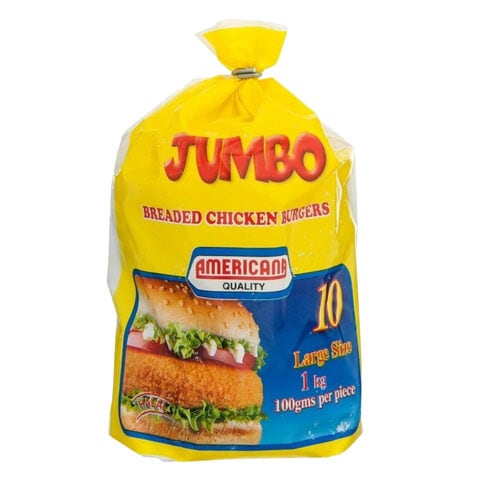 Americana Jumbo Breaded Chicken Burger 1kg