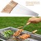 Barbecue Skewers Stainless Steel Needles Sticker With Wooden Handle (20 Pcs)