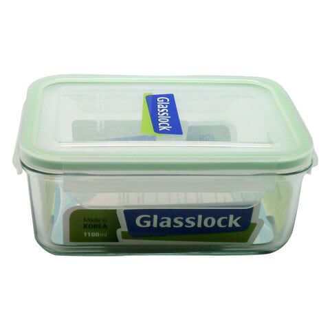 Glasslock food container rectangular 1.1 L