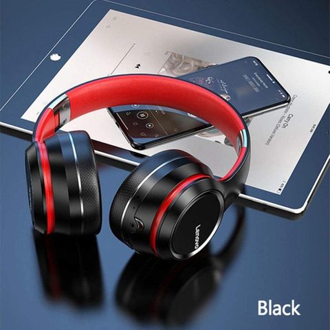 Lenovo HD200 Bluetooth Over-ear Foldable Headphones ,Black