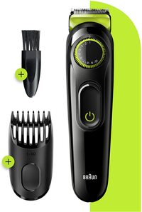 Braun BT3221 Beard Trimmer for Men Cordless &amp; Rechargeable Hair Clipper, Volt Green