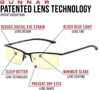 Gunnar Optiks Gaming And Computer Eyewear/Emissary, Amber Tint - Patented Lens, Reduce Digital Eye Strain &amp; Reduce Eye Dryness, Block 65% Of Harmful Blue Light