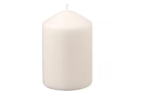 Unscented block candle, natural10 cm