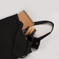 Reusable Eco-Friendly Black Cotton Canvas Tote Bag Shoulder Bag Sheikh Zayed
