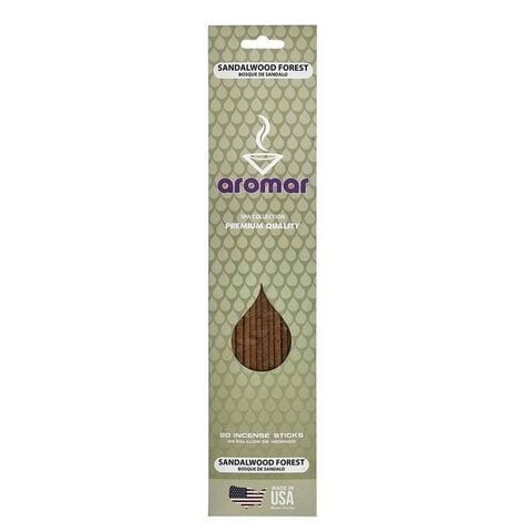 Aromar Spa Collection Sandalwood Forest Incense Sticks Brown 20