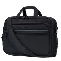 Cabinpro Premium Laptop Briefcase Bag Water Resistant Expandable Unisex Shoulder Business Bag with Adjustable Shoulder Strap for Men and Women CP011 Black