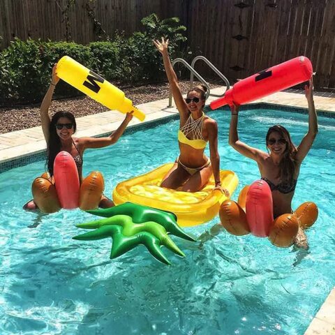 Inflatable Pool Float Bed Lilo, Water Hammock Swimming Pool Floats