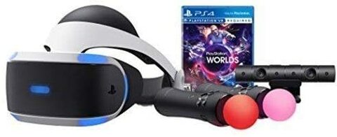 Buy Sony Playstation Virtual Reality Bundle Vr Headset Version 2 Cuh Zvr2 Vr Camera 2 Move Motion Controllers Vr Worlds Game Online Shop Electronics Appliances On Carrefour Uae