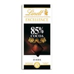 Buy Lindt Excellence 85% Cocoa Dark Chocolate 100g in Saudi Arabia