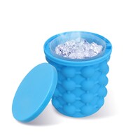 Generic-Ice Cube Maker Revolutionary Space Saving Ice-Ball Makers Bucket Party Drink Silicone Trays Mold Kitchen Tools for Chilling Burbon Whiskey Cocktail Beverages (Large)