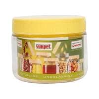 Sunpet Round Plastic Food Storage Jar Clear/Yellow 100ml