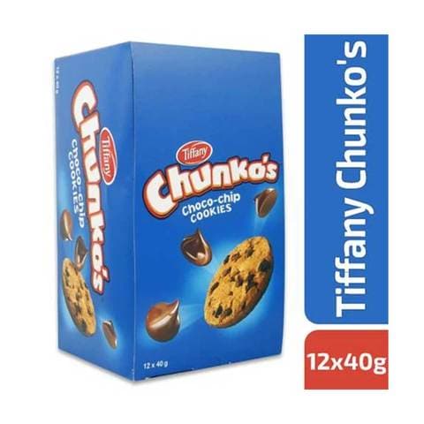 Tiffany Chunkos Choco Cookies  40g x Pack of 12
