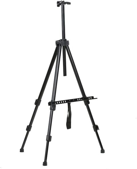 16h Black Portable Aluminum Table Top Easel