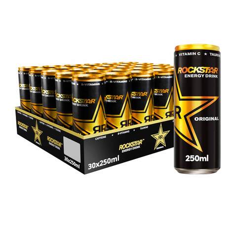 Buy Rockstar Energy Drink 250ml Times 30 Online Shop Beverages On Carrefour Saudi Arabia