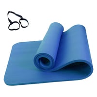 Decdeal - 72 * 24 Inches Yoga Mat Non-Slip 10mm Thicknness Exercise Mats with Storage Band and Mesh Bag for Yoga Lovers Pregnant Women Kids Old People Hikers Travelers