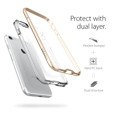 Spigen iPhone 7 Neo Hybrid CRYSTAL cover/case - Champagne Gold
