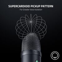 Razer Seiren V2 X USB Condenser Microphone For Streaming And Gaming On PC: Supercardioid Pickup Pattern, Integrated Digital Limiter, Mic Monitoring And Gain Control - Built-In Shock Absorber