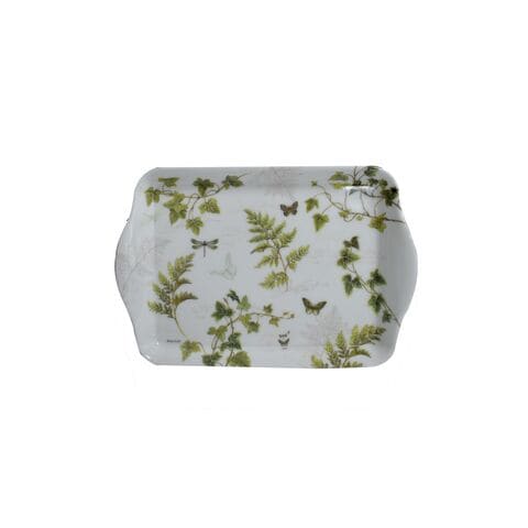Leaves Printed Kitchen Serving Tray Multicolour 20x14cm