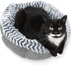 اشتري Soho Round Cat Bed For Indoor Cats, Ultra Soft Plush, Memory Foam, Machine Washable, Calming Cat Bed في الامارات