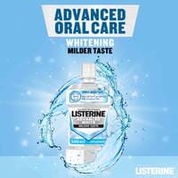 Listerine Advanced White Milder Taste Fluoride Mouthwash 500ml Clear