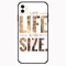 Theodor Apple iPhone 12 6.1 inch Case Live Life King Size Flexible Silicone