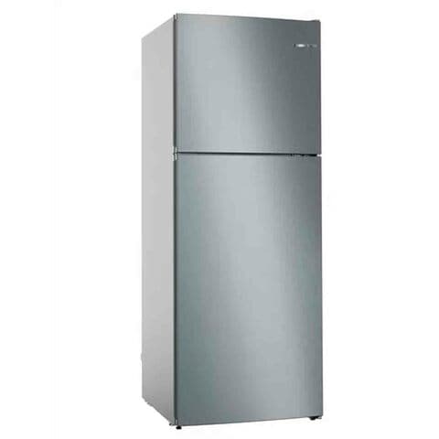 Bosch Series 4 Free-Standing Fridge-Freezer Refrigerator With Freezer At Top 186 x 70 Cm Stainless Steel Look KDN55NL20M