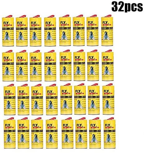 Generic 32 Rolls Sticky Fly Paper Eliminate Flies Insect Bug Glue Paper Catcher Trap