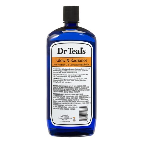 Dr Teal&rsquo;s Glow And Radiance With Pure Epsom Salt Foaming Bath 1L