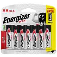 Energizer Max AA Alkaline Batteries 1.5V  Pack of 12