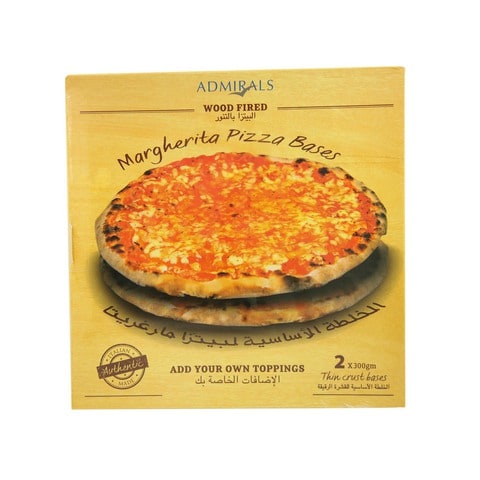 Admirals Wood Fired Margherita Pizza Bases 600g