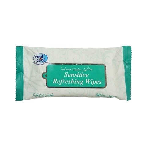 Cool &amp; Cool Sensitive Refreshing 20 Wet Wipes