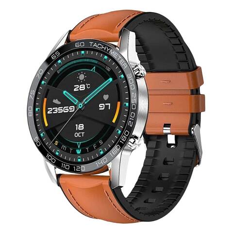 Buy Xcell Classic 3 Talk Smartwatch Brown Online Carrefour Kuwait