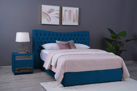 Blue headboard outlet