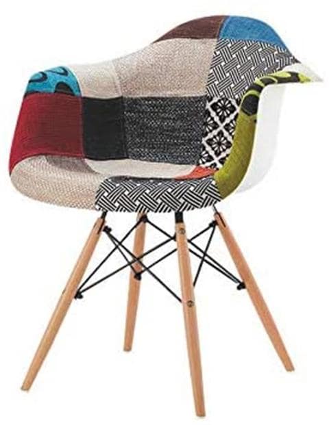 LANNY Modern Eames Fabric Dining Chair with Arm-1619FABRIC Creative Cloth Casual Chair Suitable for living room