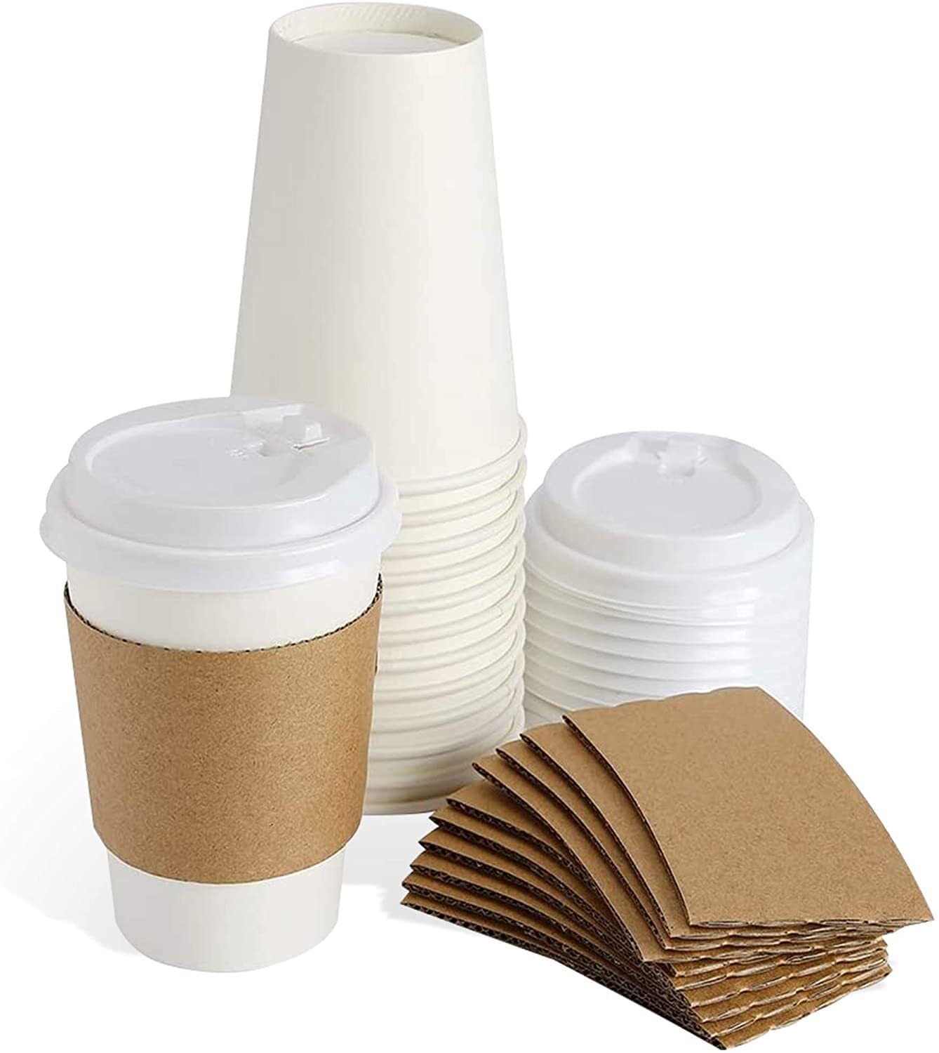 Throw away coffee cups deals with lids